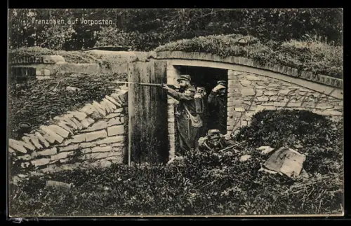 AK Franzosen auf Vorposten, Infanterie