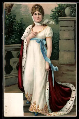 AK Königin Luise von Preussen im Hermelinmantel