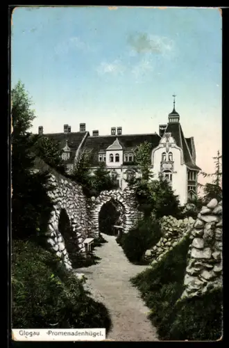 AK Glogau, Promenadenbügel am Uhligsberg