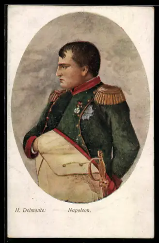 AK Napoleon in Uniform als Seitenprofil porträtiert