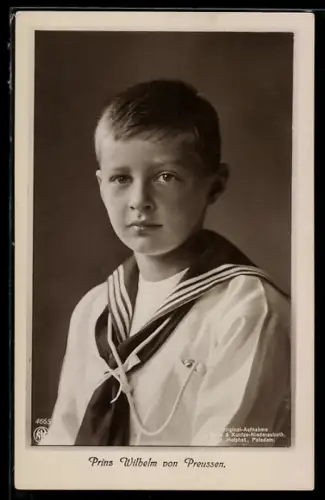 AK Prinz Wilhelm von Preussen als Knabe im Matrosenhemd