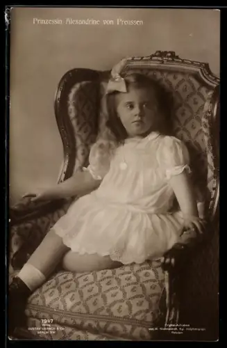 AK Prinzessin Alexandrine von Preussen als kleines Mädchen