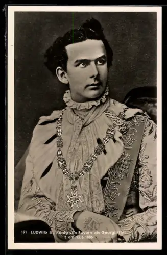 AK Portrait König Ludwig II.