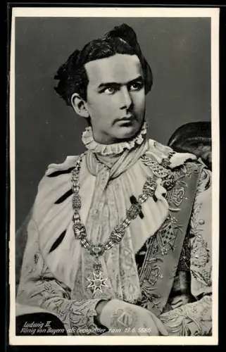 AK Ludwig II. König von Bayern als Georgiritter