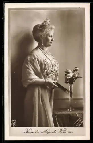 AK Kaiserin Auguste Victoria von Preussen mit Diadem