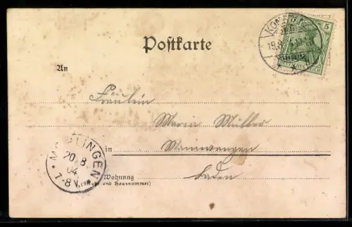 Lithographie Konstanz, Münster, Rathaus, Conciliumsgebäude