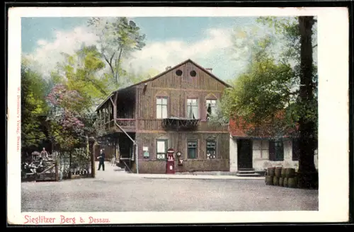 AK Dessau, Gasthaus Sieglitzer Berg