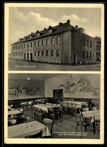 AK Magdeburg, Wirtschaftsgebäude, Innenansicht & Aufenthaltsraum des Wirtschaftsgebäudes