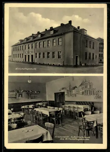 AK Magdeburg, Wirtschaftsgebäude, Innenansicht & Aufenthaltsraum des Wirtschaftsgebäudes