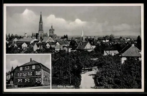 AK Bühl i. Baden, Hotel Badischer Hof, Teilansicht