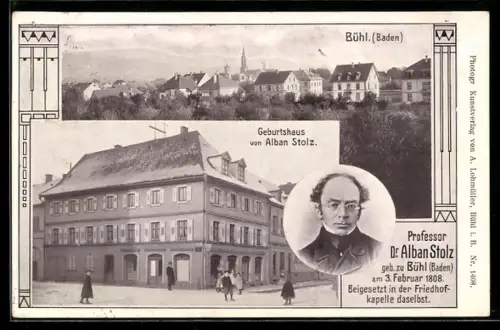 AK Bühl / Baden, Geburtshaus von Alban Stolz, Professor Dr. Alban Stolz, Totalansicht