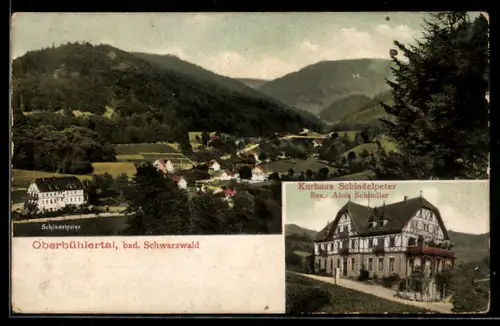 AK Oberbühlertal, Kurhaus und Hotel Schindelpeter