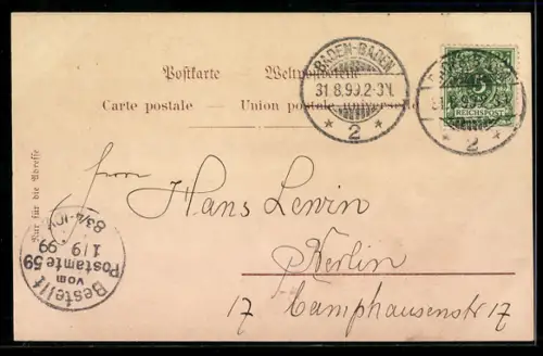 Lithographie Iffezheim, Badener Rennen, Rennplatz, Rückfahrt vom Rennen, Pferdesport