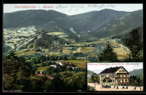 AK Oberbühlerthal i. Baden, Kurhotel Buchkopf Alois Faller, Panorama