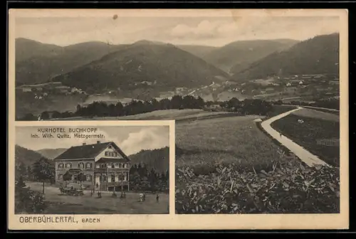 AK Oberbühlertal /Baden, Kurhotel Buchkopf, Panorama