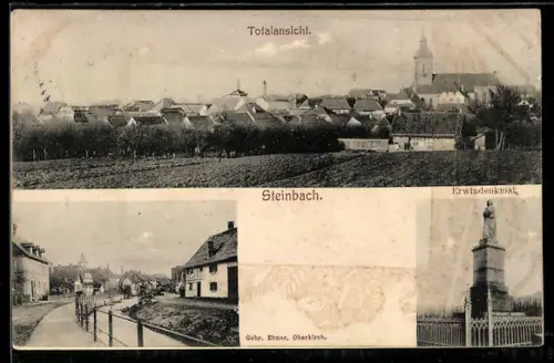 AK Steinbach, Totalansicht mit Erwindenkmal