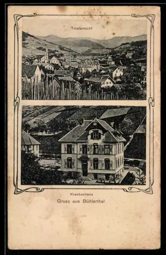 AK Bühlerthal, Totalansicht des Ortes, Ansicht vom Krankenhaus