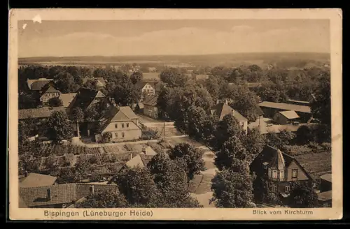 AK Bispingen /Lüneburger Heide, Blick vom Kirchturm
