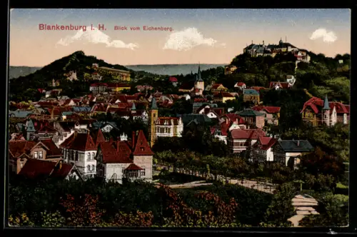 AK Blankenburg i. H., Blick vom Eichenberg