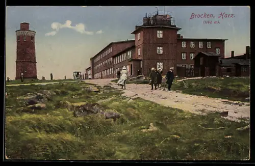 AK Brocken /Harz, Aussichtsturm und Hotel