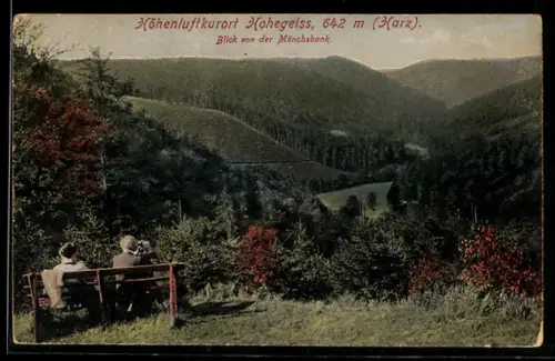 AK Hohegeiss /Harz, Blick von der Mönchsbank