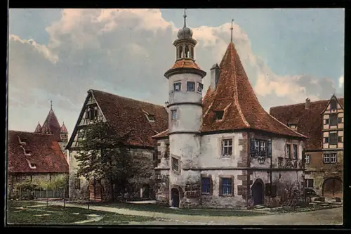 AK Rothenburg o. T., Blick zum Hegereiterhaus