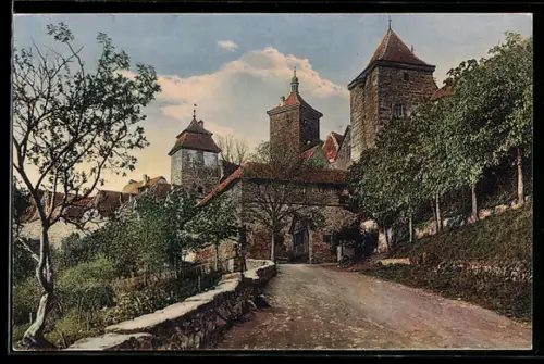 AK Rothenburg o. T., Kobolzeller Tor, Aussenansicht