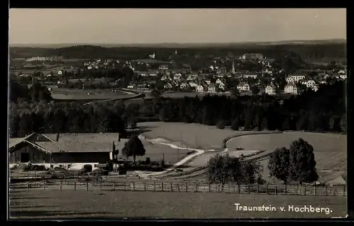 AK Traunstein, Ansicht vom Hochberg