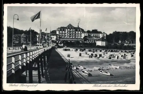 AK Heringsdorf, Blick von der Seebrücke