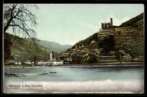 AK Welmich, Blick zur Burg Thurnberg