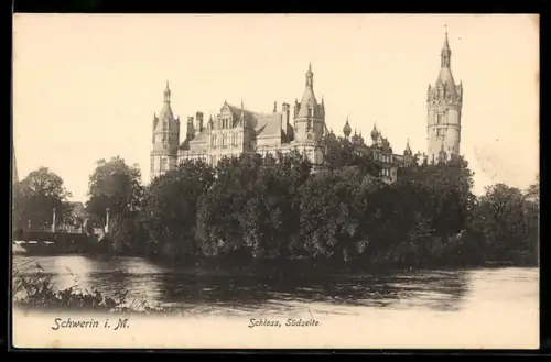 AK Schwerin i. M., Schloss, Die Südseite