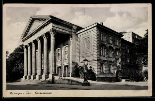 AK Meiningen i. Thür., Blick zum Landestheater