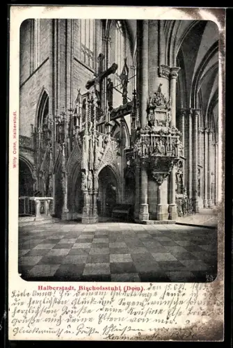 AK Halberstadt, Bischofsstuhl im Dom
