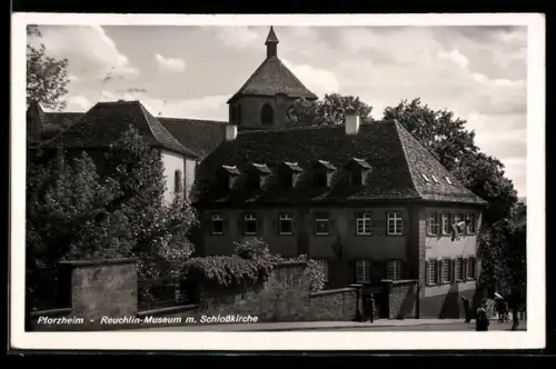 AK Pforzheim, Reuchlin-Museum, Schlosskirche