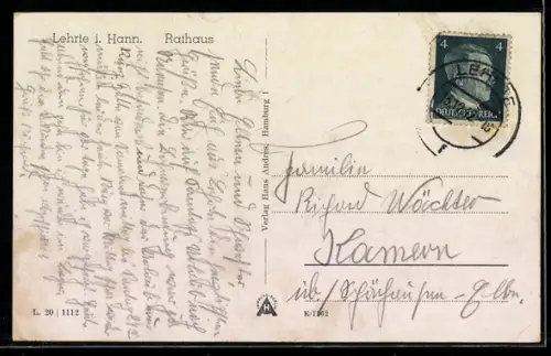 AK Lehrte i. Hann., Rathaus