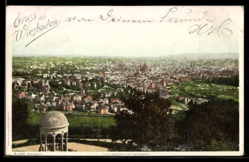 AK Wiesbaden, Totalansicht vom Neroberg