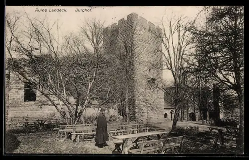 AK Landeck, Ruine Landeck, Burghof