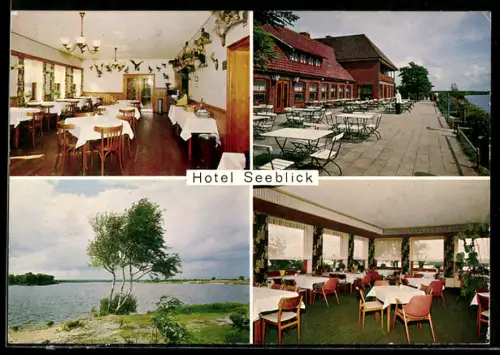 AK Thüle, Thülsfelder Talsperre, Hotel Seeblick, Terrasse mit Blick auf den See, Speiseräume