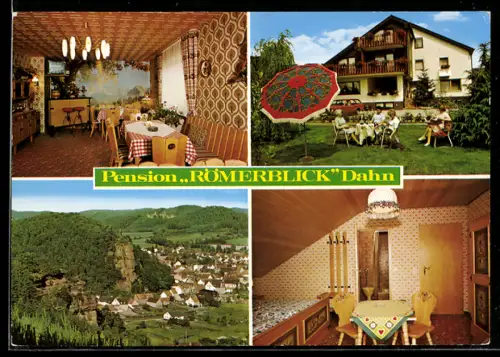 AK Dahn im Dahner Felsenland, Pension Römerblick, Inh. Eheleute Helga und Friedhelm Martels