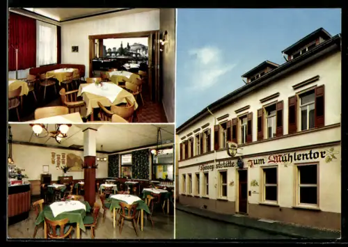 AK Bad Kreuznach, Speisegaststätte Mühlentor, Bes. Metzgermeister Kurt Hilgert