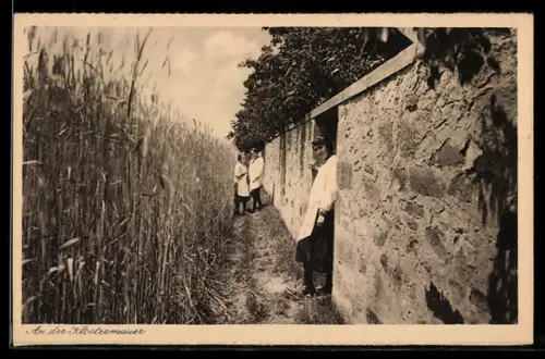 AK Lülsfeld b. Gerolshofen, Kloster Maria Schnee, An der Klostermauer