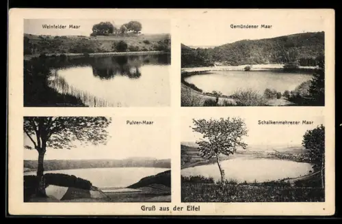 AK Weinfelder Maar /Eifel, Gemündener Maar, Pulver-Maar