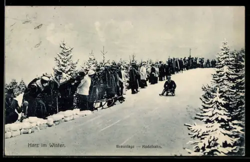 AK Braunlage /Harz, Rodelbahn