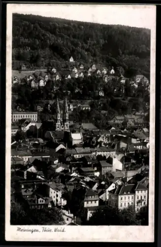 AK Meiningen /Thür. Wald, Ortsansicht aus der Vogelschau