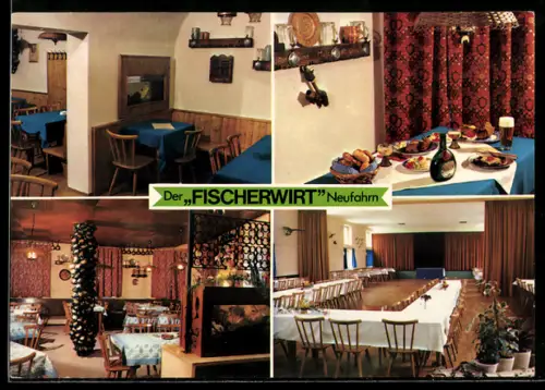 AK Neufahrn /Freising, Gasthaus Fischerwirt, Innenansichten