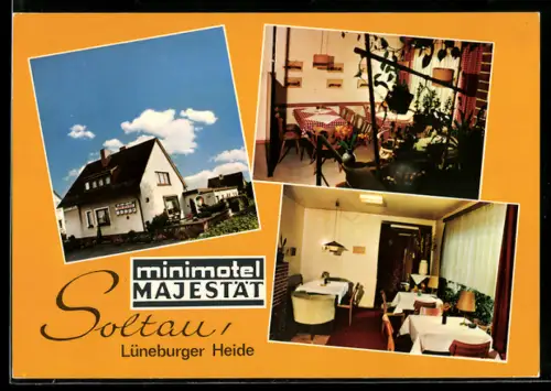 AK Soltau, Minimotel Majestät, Lüneburger Heide, Innenansichten