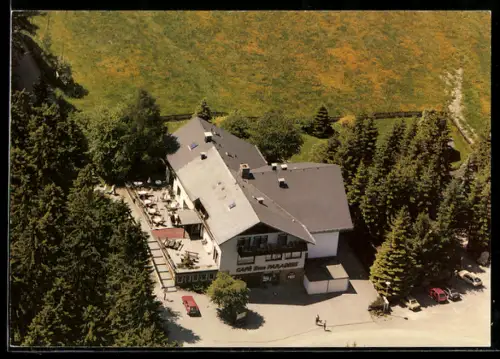 AK Willingen /Stryck, Café zum Paradies, Inh. H. J. Figge, Ansicht von oben