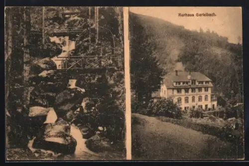 AK Gertelbach, Kurhaus, Gertelbachfälle
