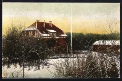 AK Preetz, Hotel Villa Fernsicht im Schnee