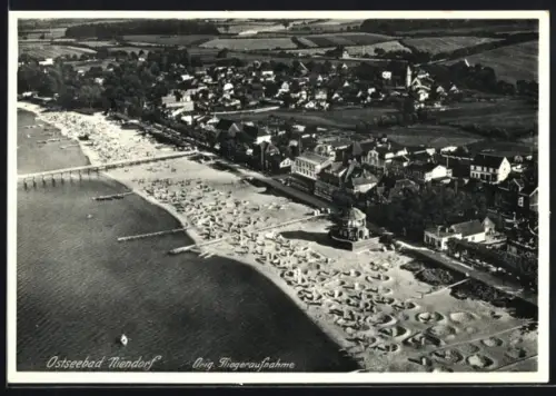 AK Niendorf, Strandblick vom Flugzeug aus
